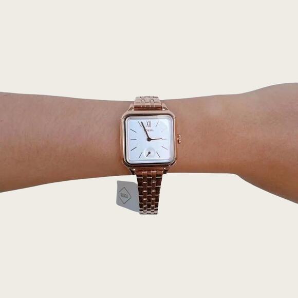 Fossil BQ3831 Colleen Three-Hand Rose Stainless Steel Watch - Picture 1 of 4